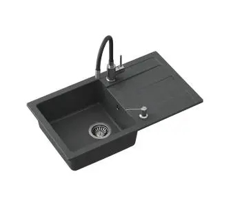 Змішувач Quadron ZCM7744CZ3623500BL Pronto Max Чорний + еластичний кран Чорний