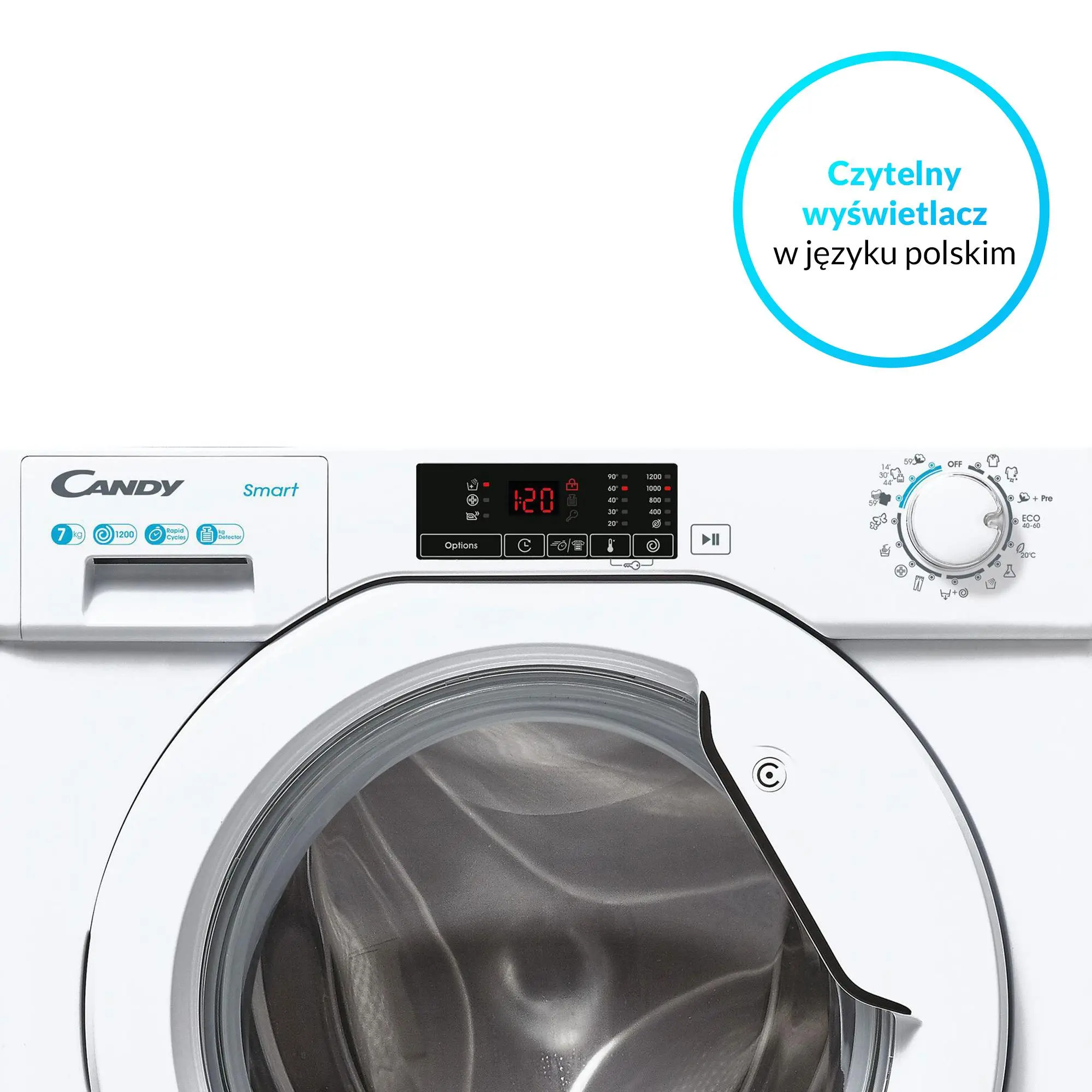 Pralka Candy Smart CBW 27D1E-S 7kg 1200obr/min