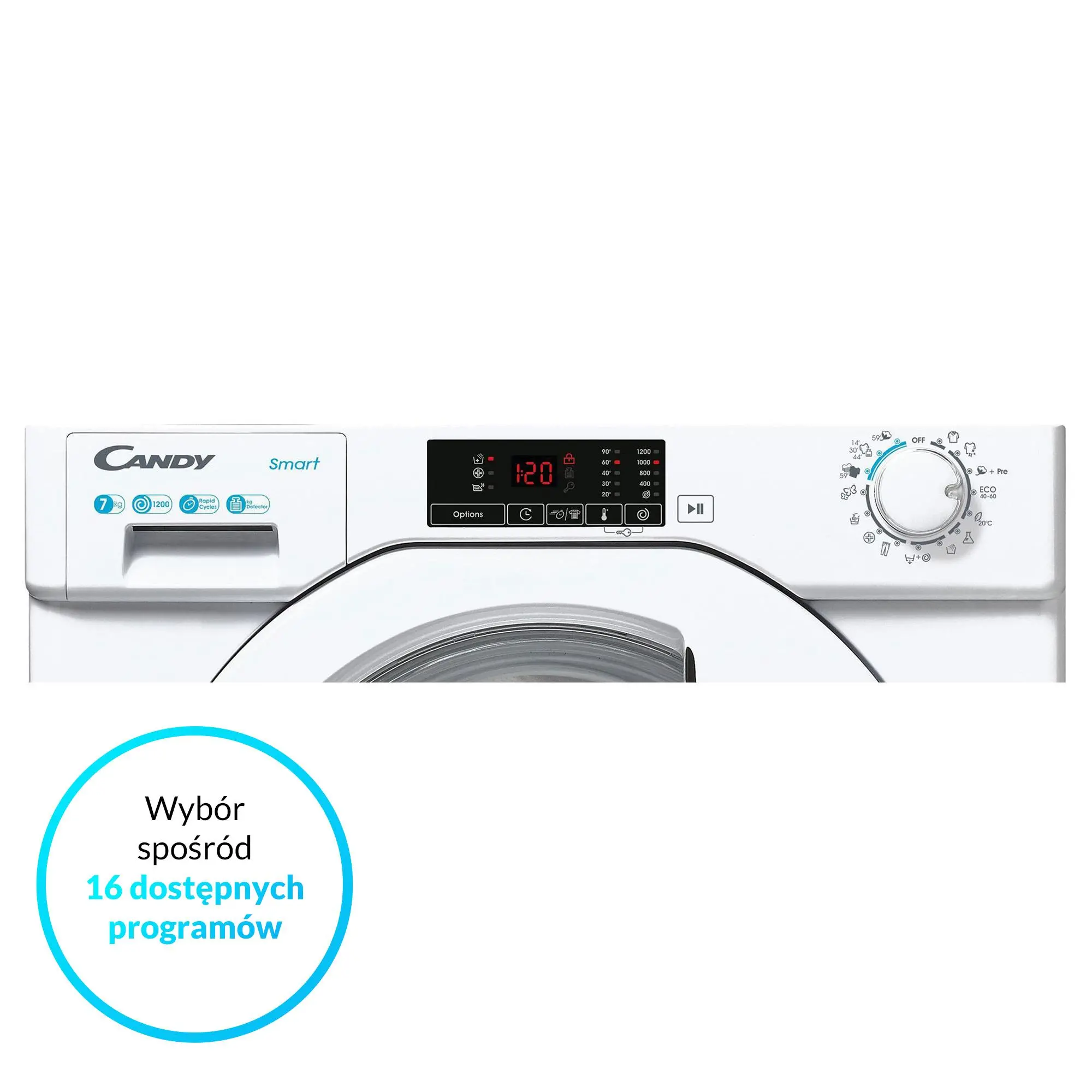 Pralka Candy Smart CBW 27D1E-S 7kg 1200obr/min