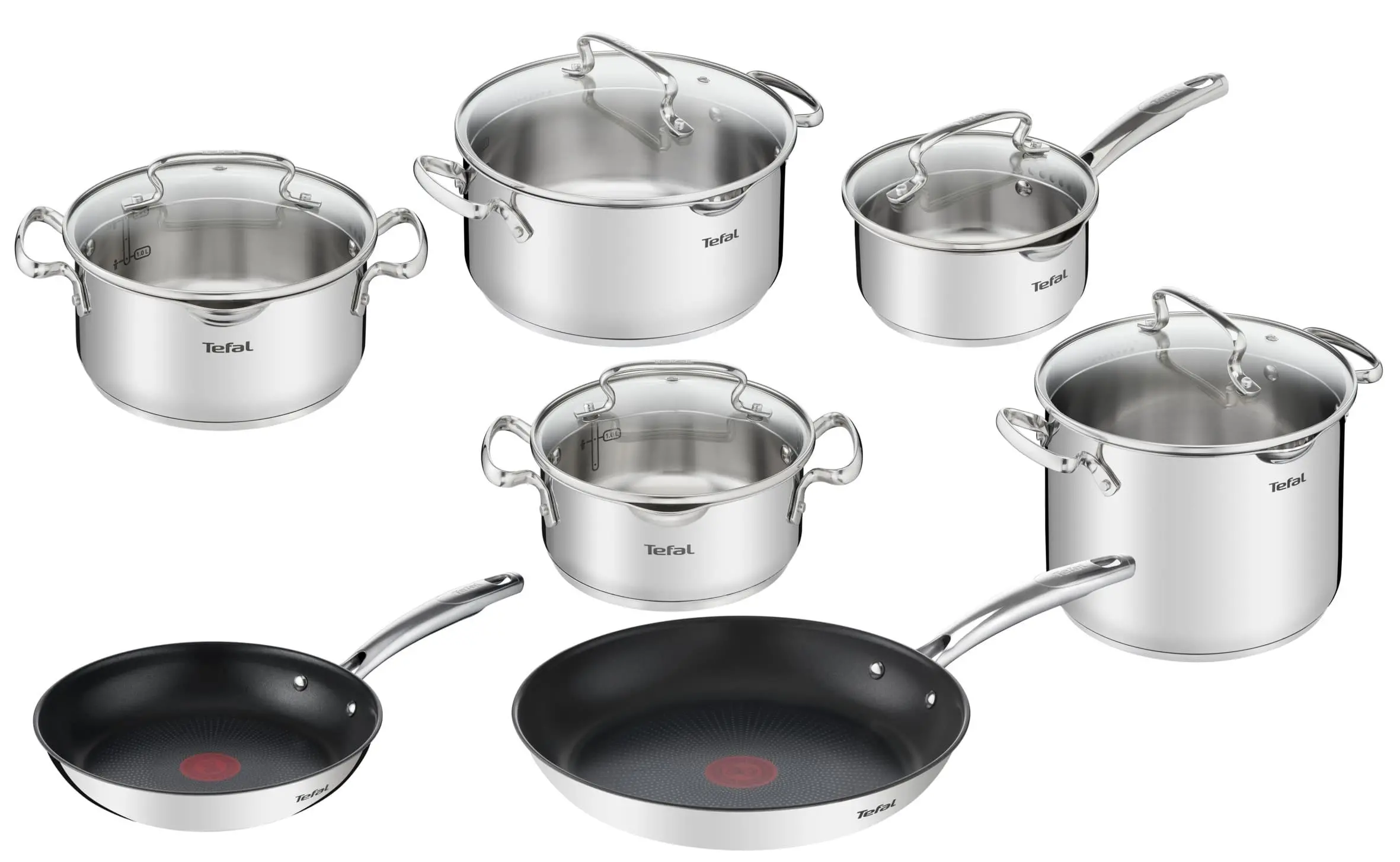 Zestaw garnków Tefal Duetto+ Max G732SC55 Indukcja Stal nierdzewna 12 elementów