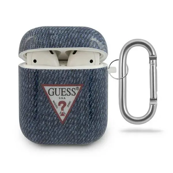 Etui na słuchawki Guess GUACA2TPUJULDB Jeans Collection AirPods Granatowy