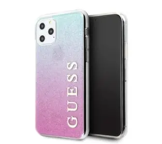 Etui Guess Glitter Gradient GUHCN58PCUGLPBL do iPhone 11 Pro Różowo-niebieski