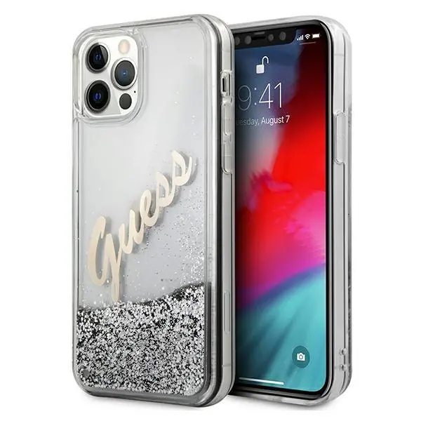Etui Guess Glitter Liquid Vintage GUHCP12LGLVSSI do iPhone 12 Pro Max