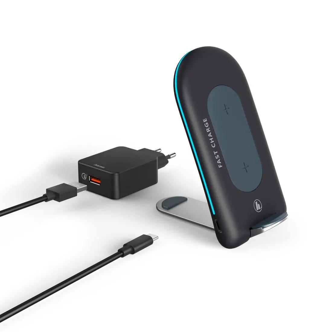 Ładowarka sieciowa Hama 187262 QI-FC 15S 15W/USB-C + ładowarka QC 3.0
