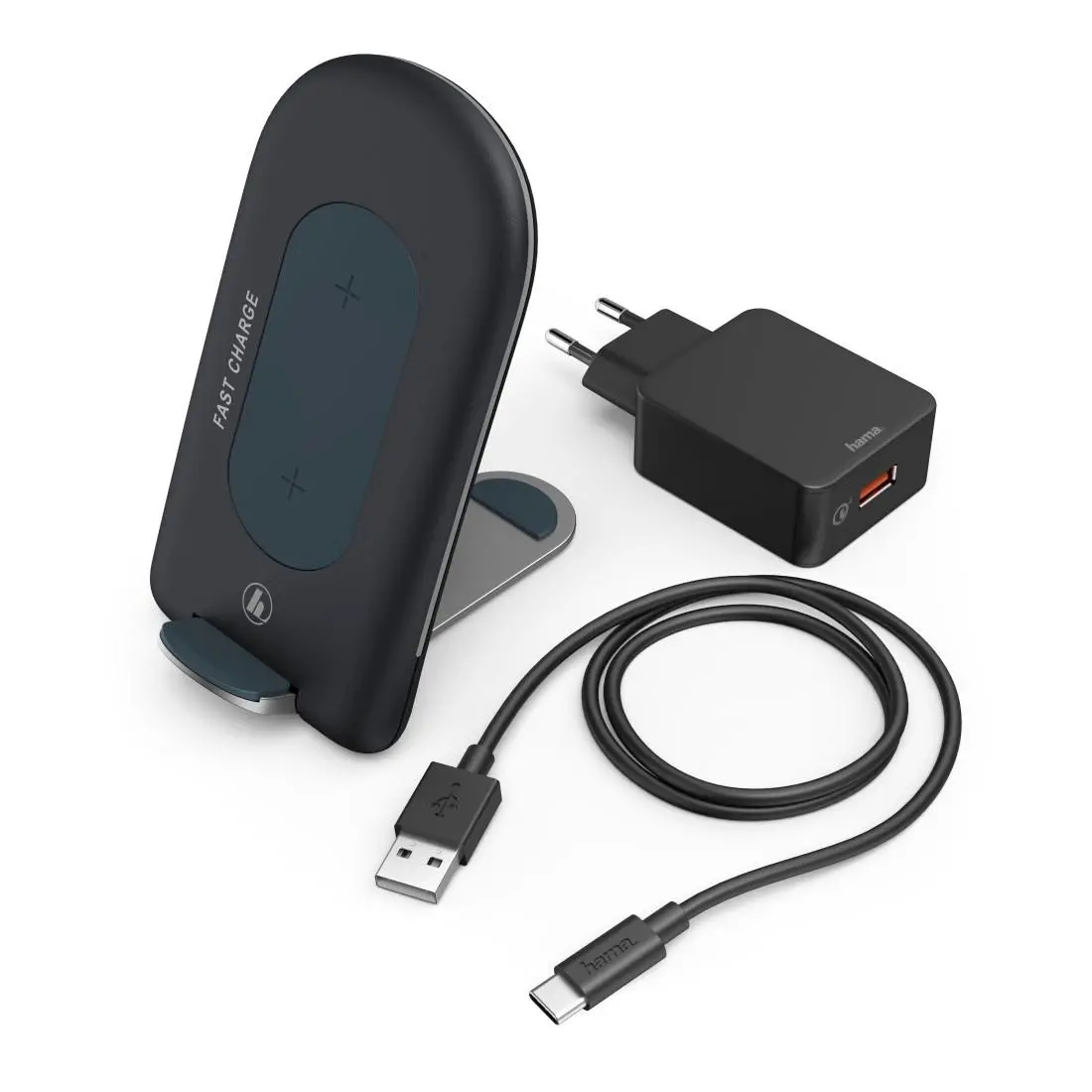 Ładowarka sieciowa Hama 187262 QI-FC 15S 15W/USB-C + ładowarka QC 3.0