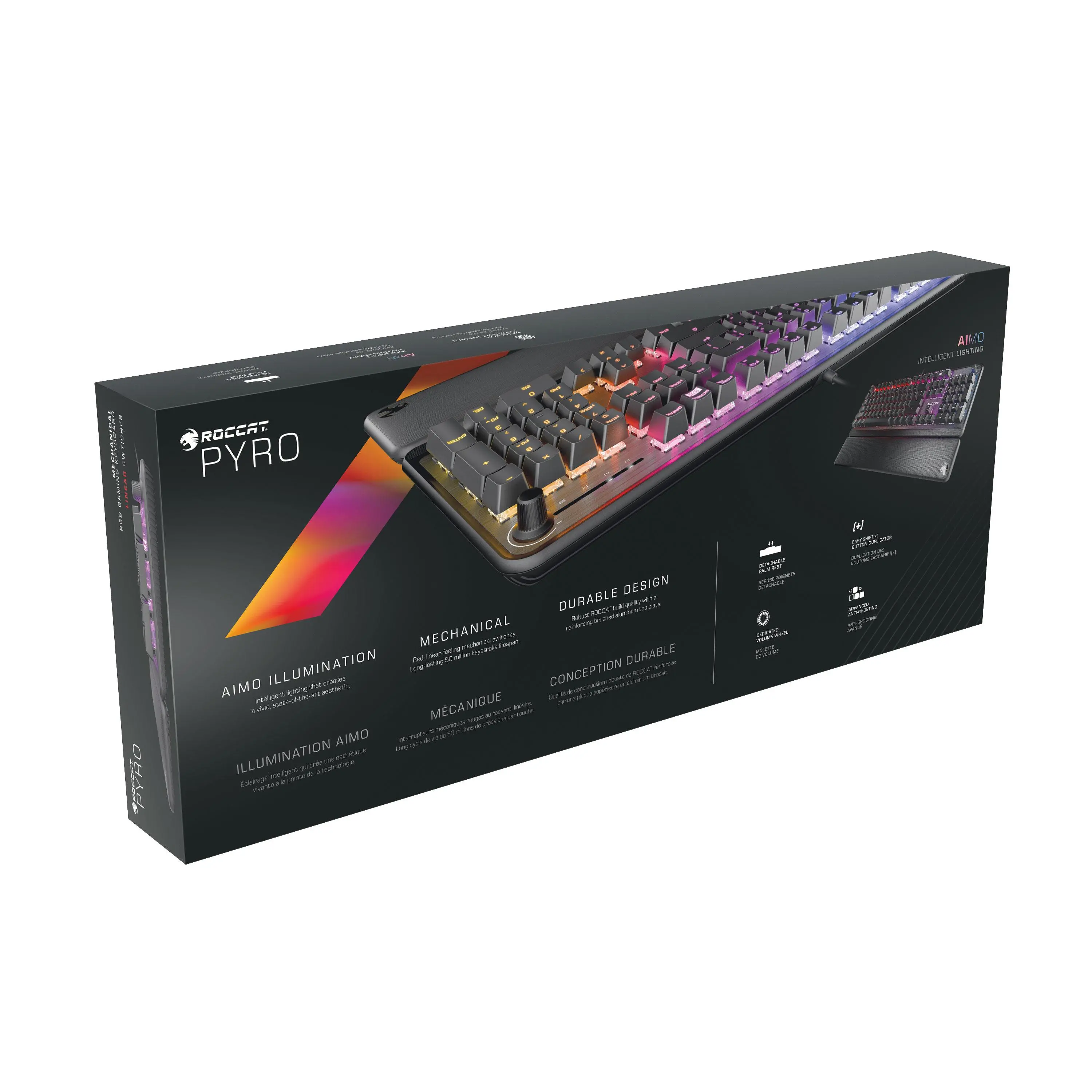 Klawiatura mechaniczna Roccat Pyro AIMO RGB Czarny
