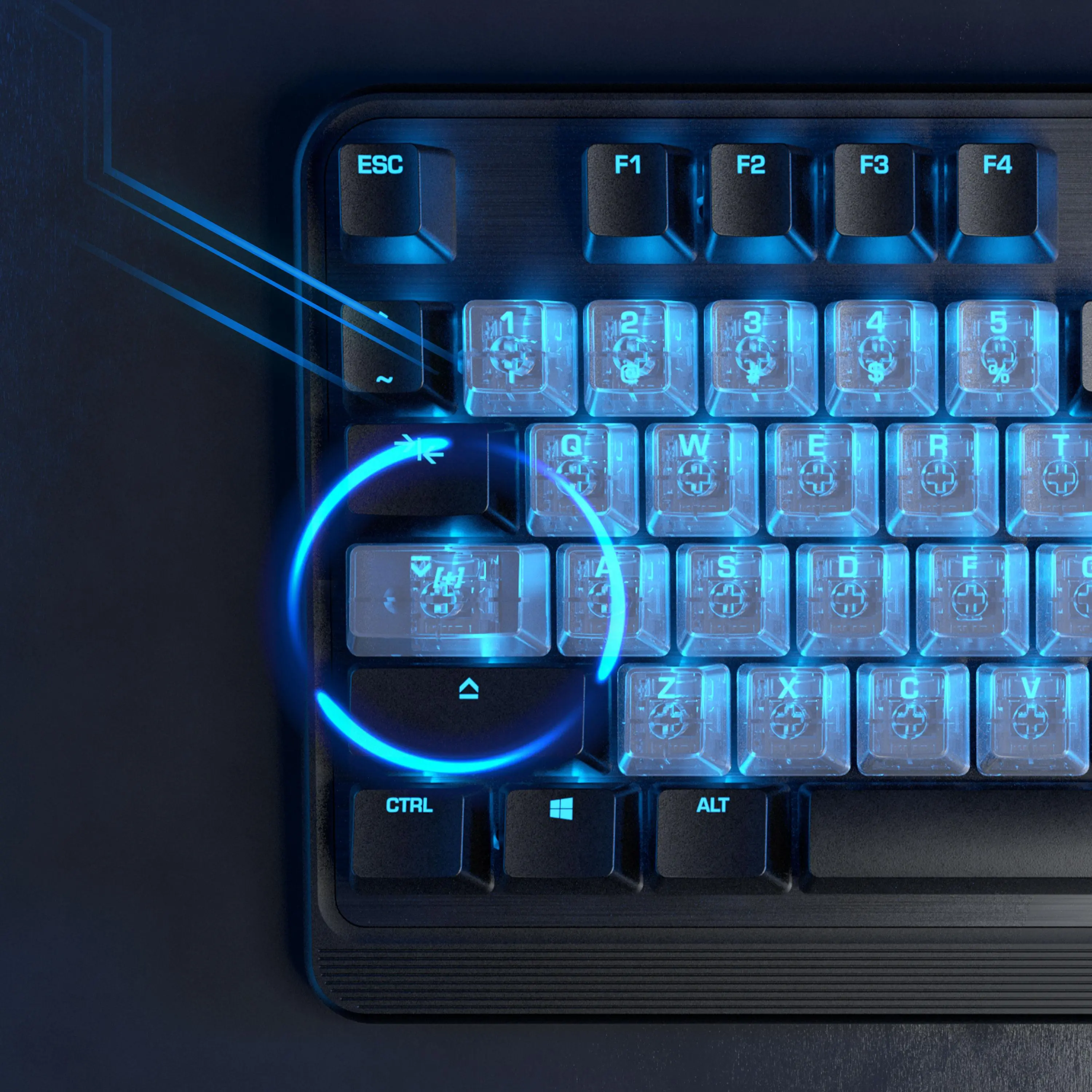 Klawiatura mechaniczna Roccat Pyro AIMO RGB Czarny