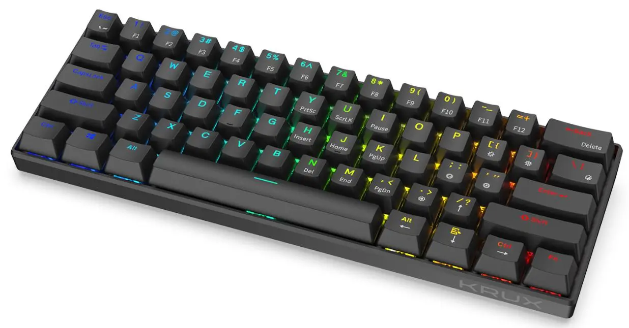 Klawiatura mechaniczna Krux Neo Pro Wireless Gateron Blue Czarny