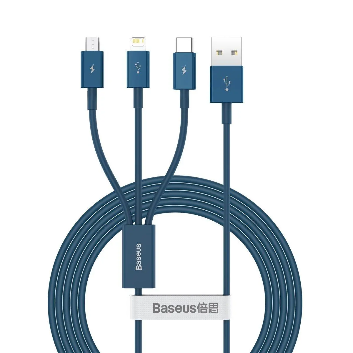 Kabel Baseus USB 3w1 Superior Series Niebieski
