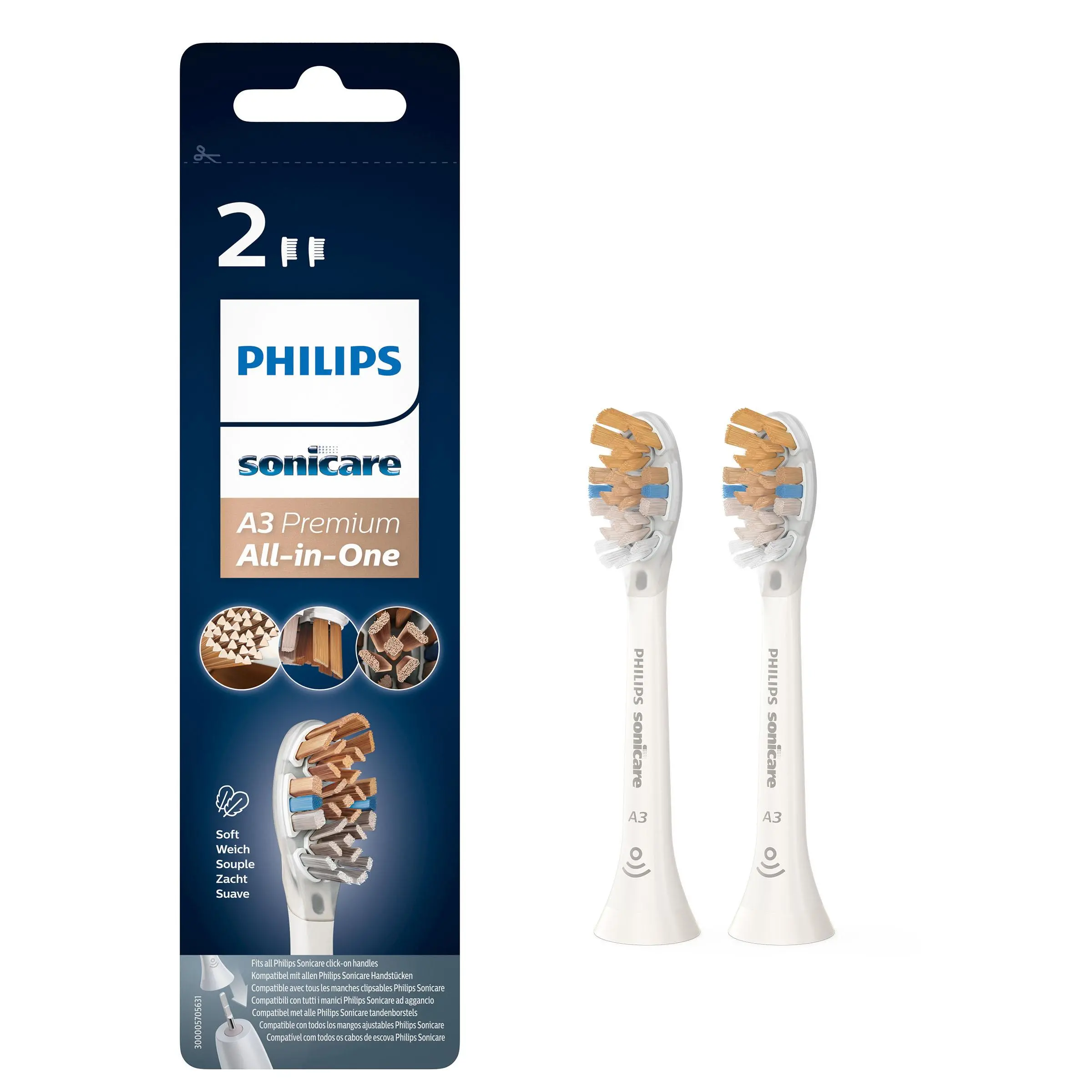 Końcówka do szczoteczki Philips A3 Premium All-in-One HX9092/10 2szt.