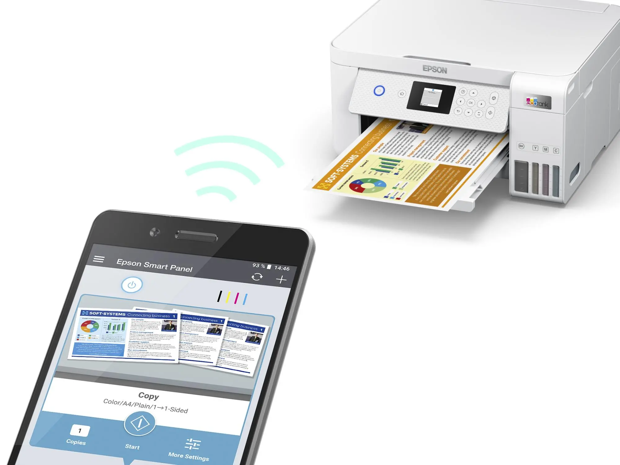 Urządzenie wielofunkcyjne Epson EcoTank L4266 WiFi Biały