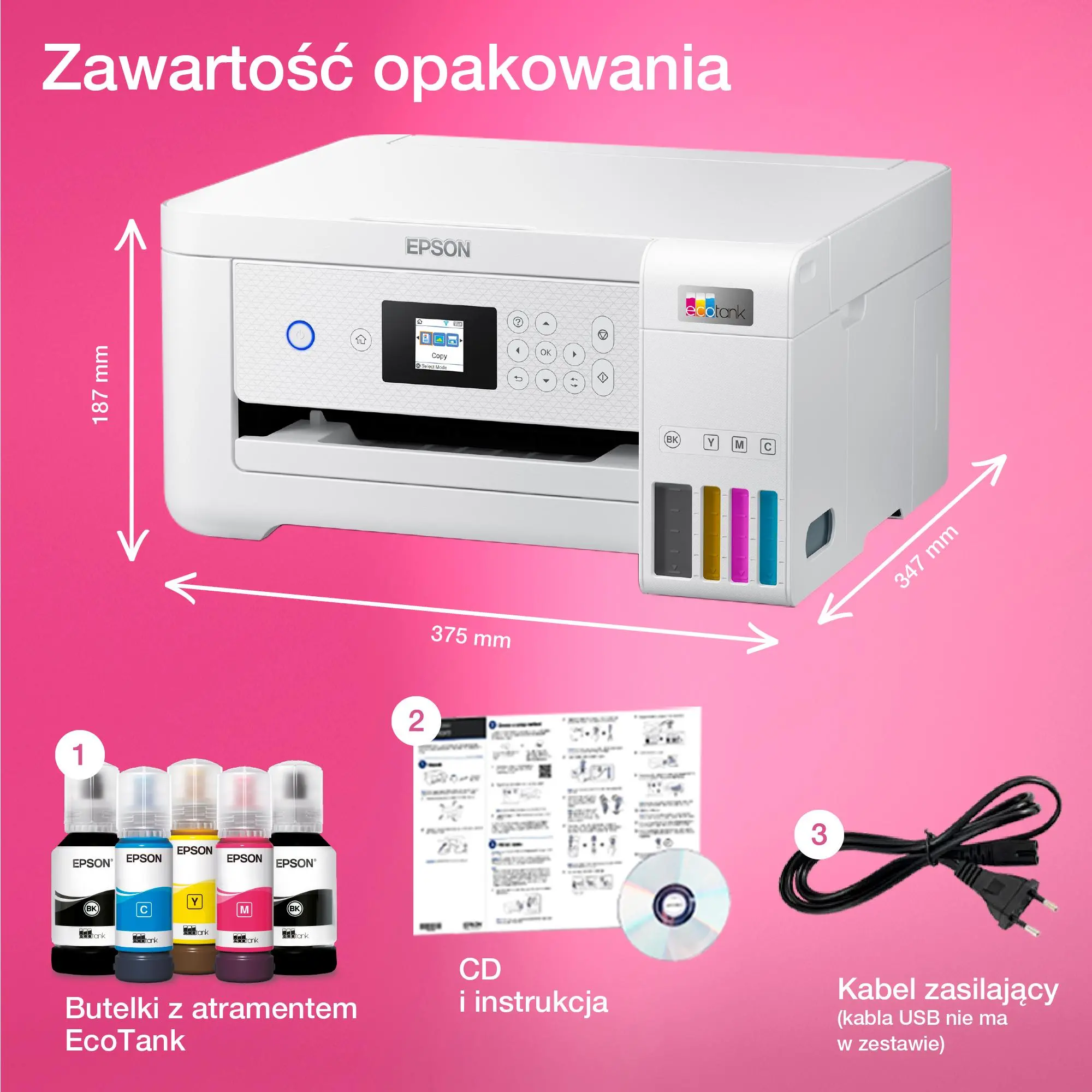 Urządzenie wielofunkcyjne Epson EcoTank L4266 WiFi Biały