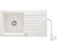 Deante Zorba ZQZVA113 Alabastrowy + bateria Alabastrowy