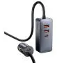 Ładowarka samochodowa Baseus CCBT-A0G Share Together z przedłużaczem 2x USB 2x USB-C 120W Szary