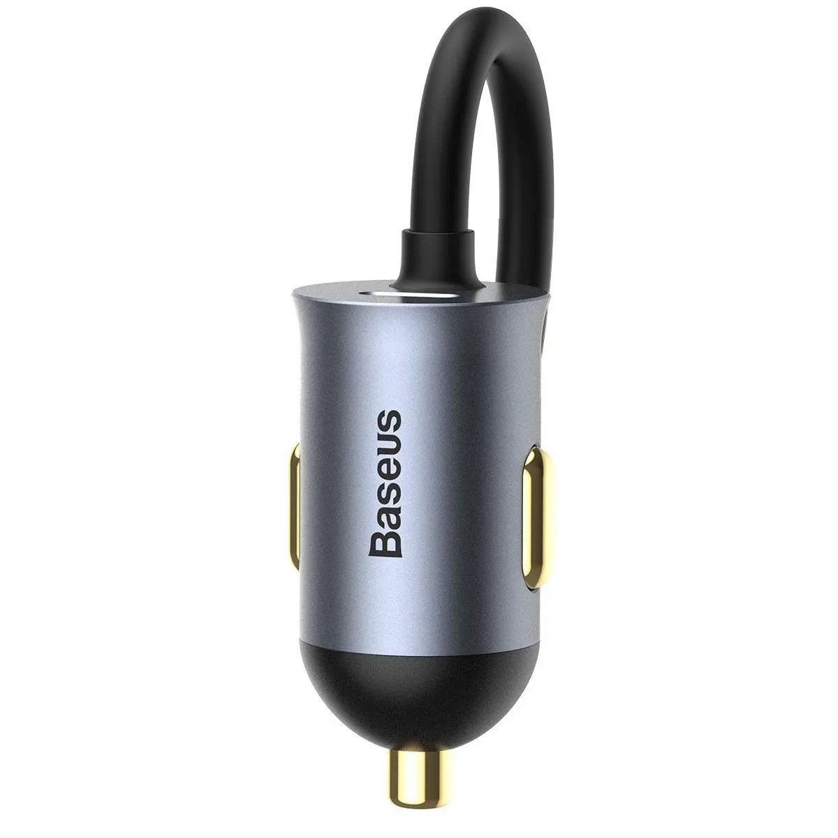 Ładowarka samochodowa Baseus CCBT-A0G Share Together z przedłużaczem 2x USB 2x USB-C 120W Szary