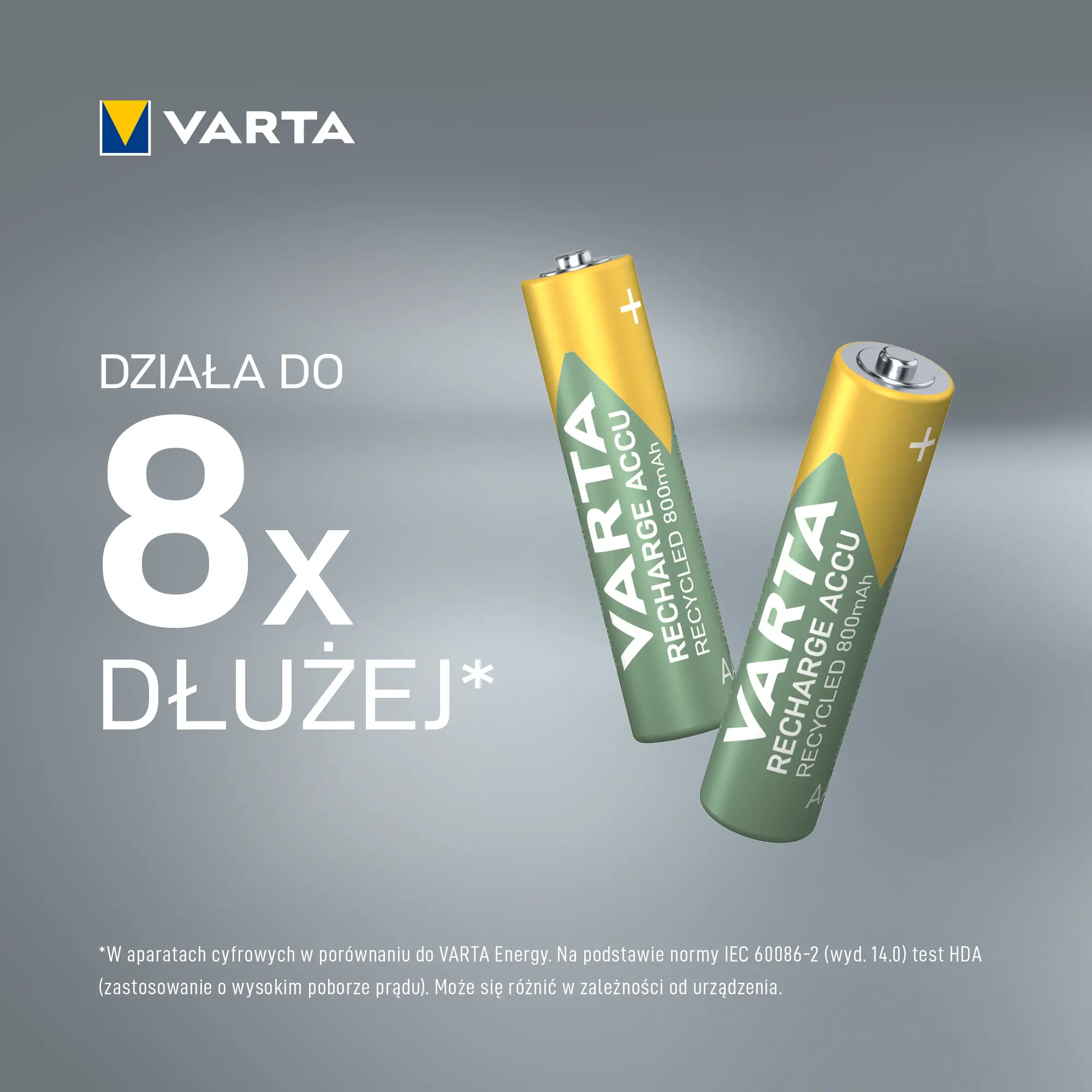Akumulatorki VARTA Rechargeable ACCU Recycled AAA 800mAh 2szt.