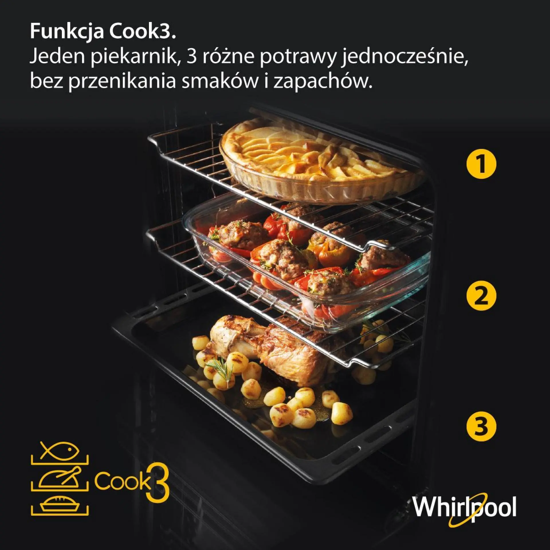 Piekarnik elektryczny Whirlpool Absolute AKZ9 9421 CS NB Termoobieg Termosonda Czarny