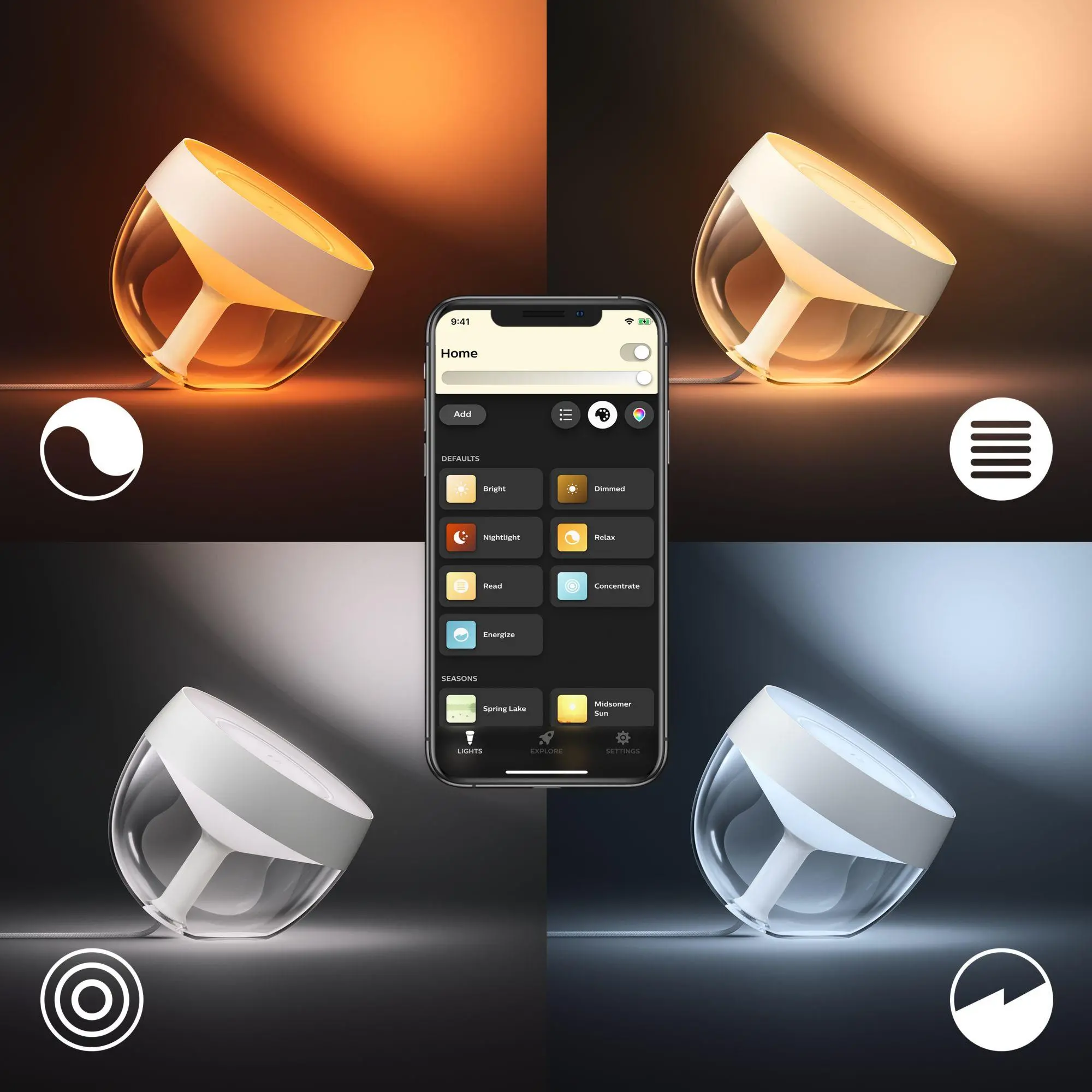 Lampa biurkowa Philips Hue White and Colour Ambiance Iris Rose