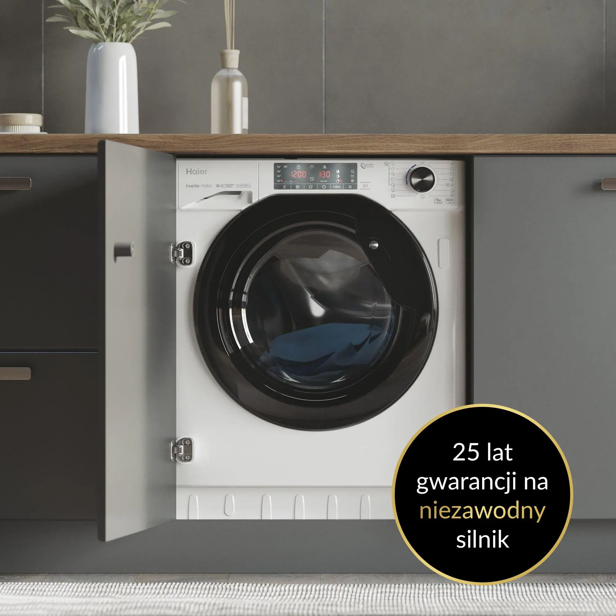Pralka Haier Seria 4 HWQ90B416FWB-S 9kg 1600obr/min
