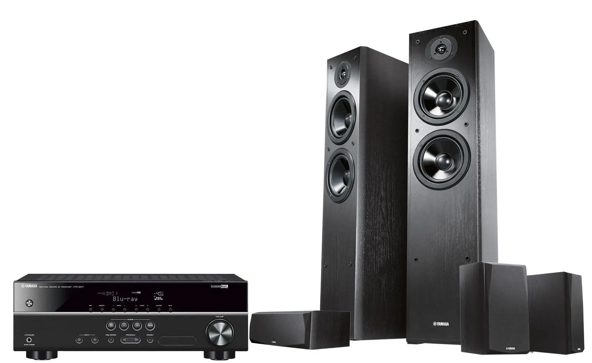 Zestaw kina Yamaha HTR-2071, NS-F51/NS-P51 Czarny