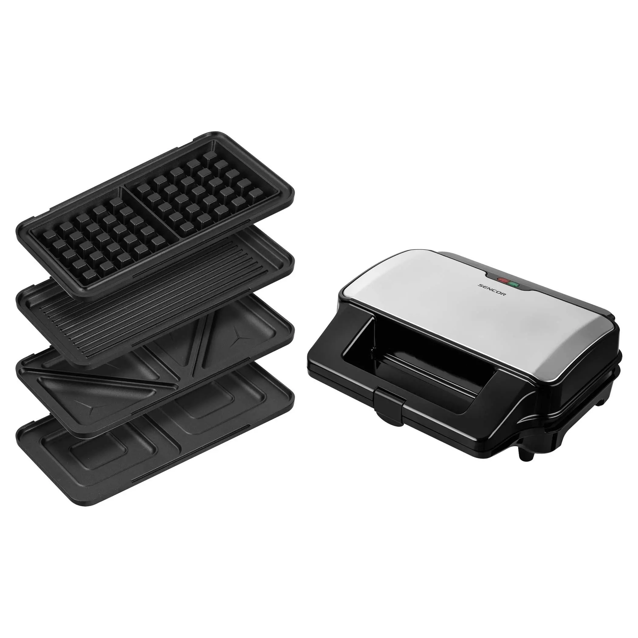 Opiekacz Sencor SSM 9940SS 3w1 Trójkąty Gofry Panini Kwadraty 900W