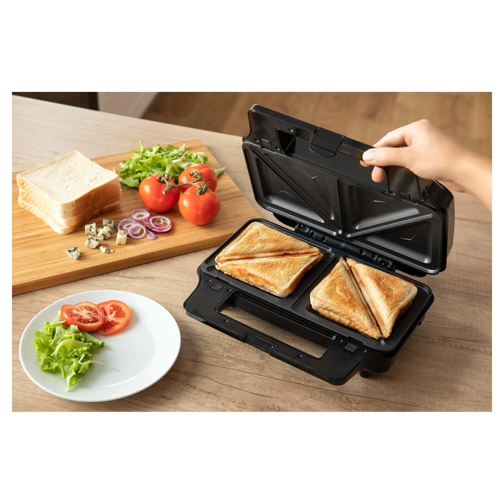 Opiekacz Sencor SSM 9940SS 3w1 Trójkąty Gofry Panini Kwadraty 900W
