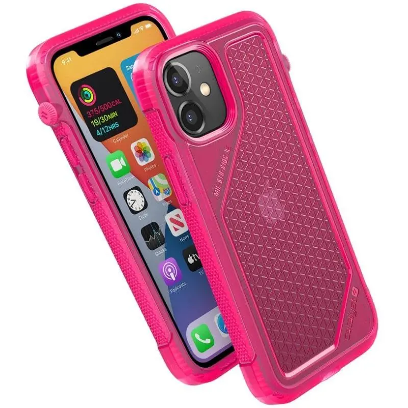 Etui Catalyst Vibe do iPhone 12 Mini różowo Przezroczysty