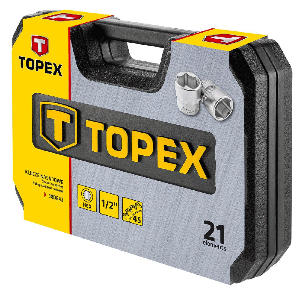 Topex 38D642 1/2" CRV 21szt.