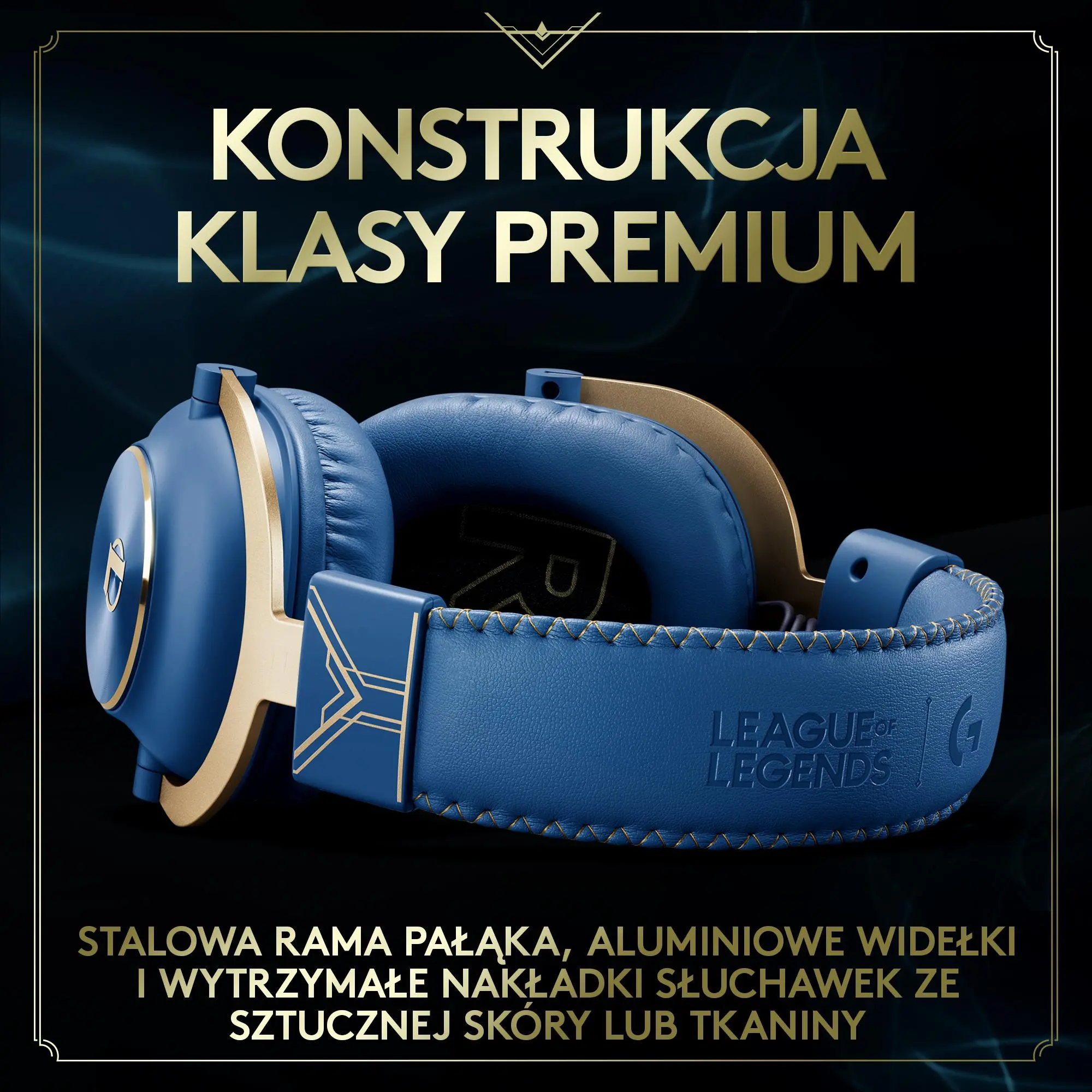 Słuchawki przewodowe z mikrofonem Logitech G Pro X League of Legends Nauszne Niebieski