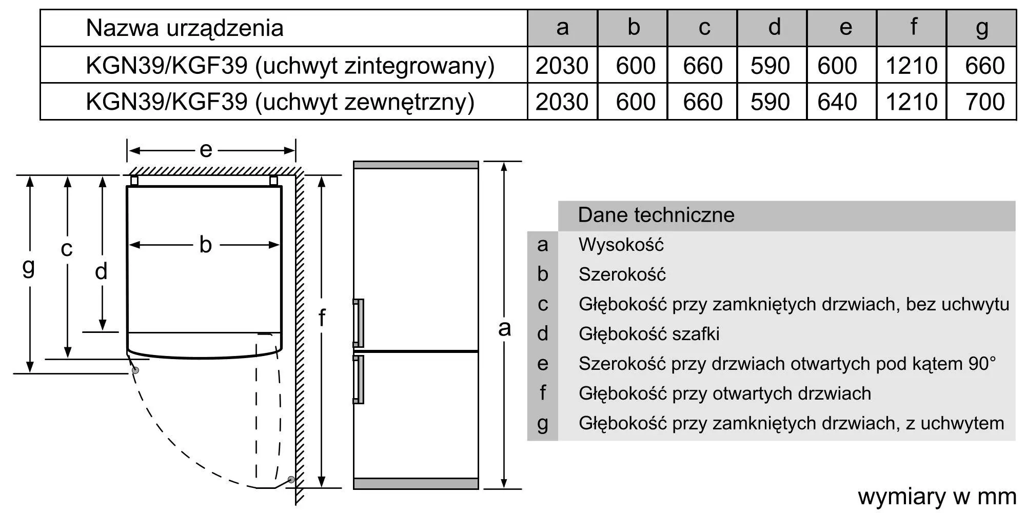 Lodówka Bosch Serie 4 KGN39VLEB Pełny No Frost 203cm Szuflada z kontrolą wilgotności Stalowy