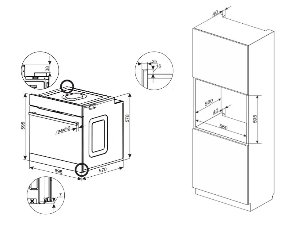 Piekarnik elektryczny parowy Amica ED97638BA+ X-Type Steam Termoobieg Czarny