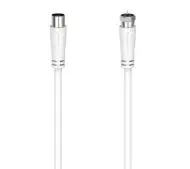 Hama 00205061 wtyk F - gniazdo antenowe 90dB 1,5m Biały