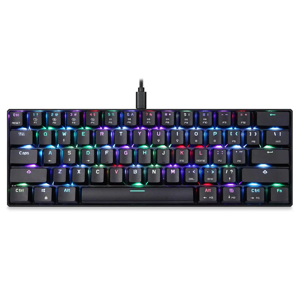 Klawiatura mechaniczna Motospeed CK61 RGB Kailh Blue Czarny