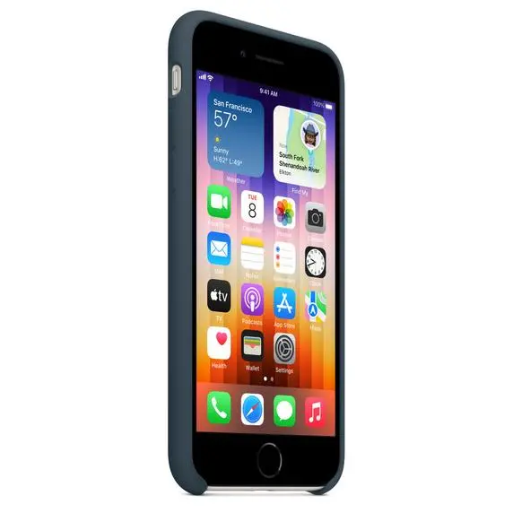 Etui Apple Silicone Case do iPhone SE 2022 Czarny