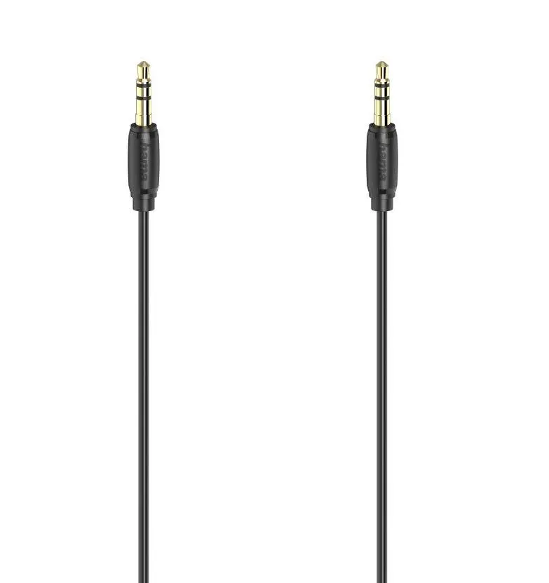 Kabel  audio Hama 00205118 Ultra Slim jack 3,5mm 1,5m Czarny