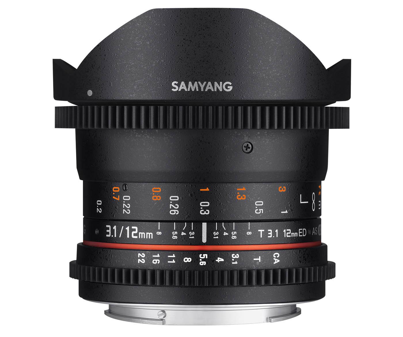Samyang 12mm T3.1 VDSLR ED AS NCS Fisheye Canon