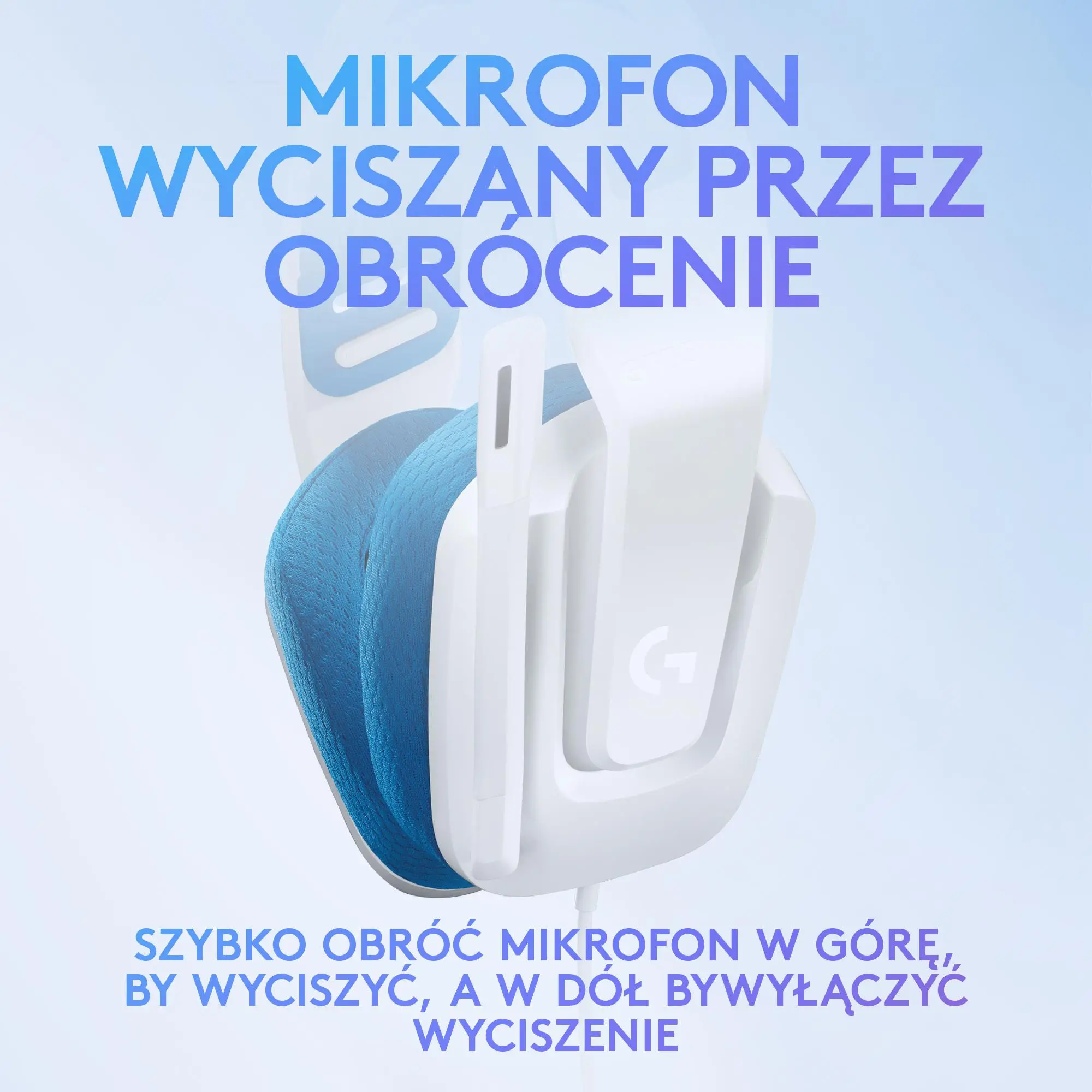 Słuchawki przewodowe z mikrofonem Logitech G335 Nauszne Biały