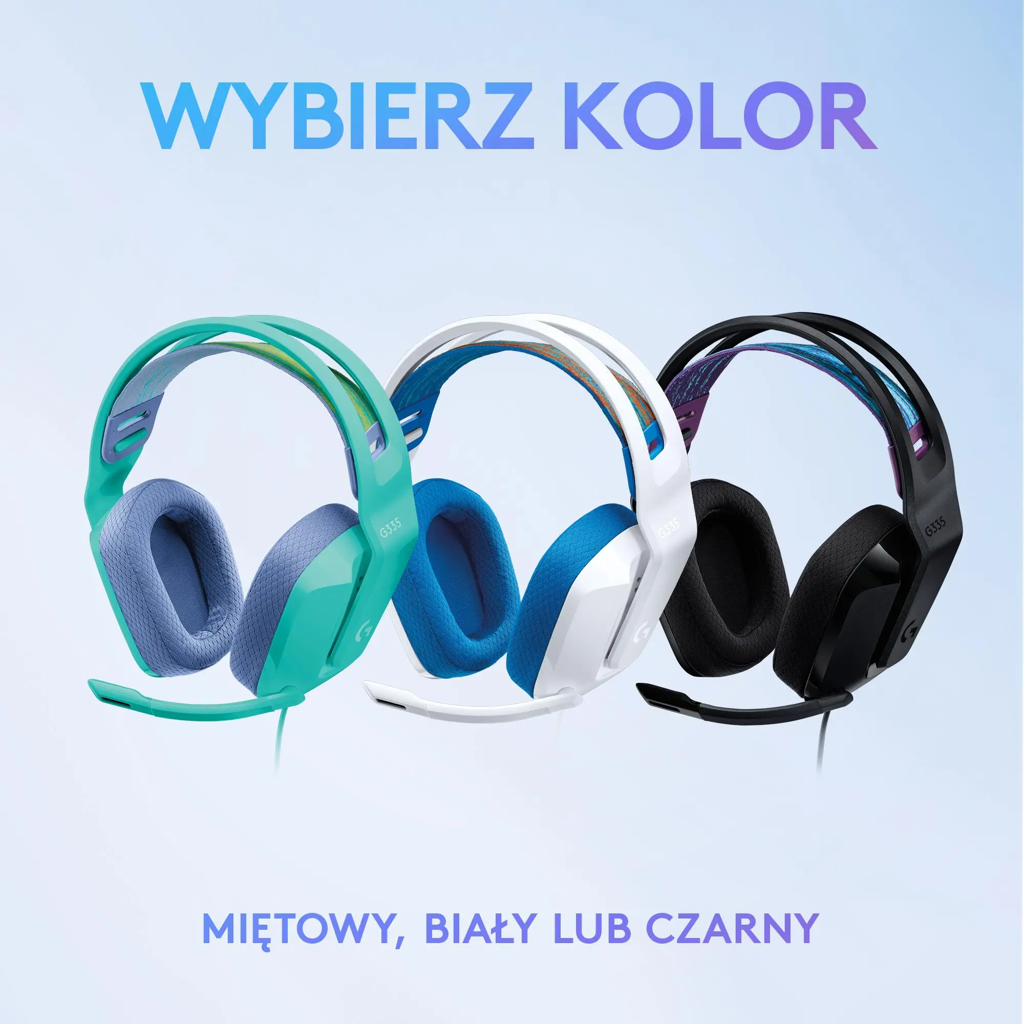 Słuchawki przewodowe z mikrofonem Logitech G335 Nauszne Biały