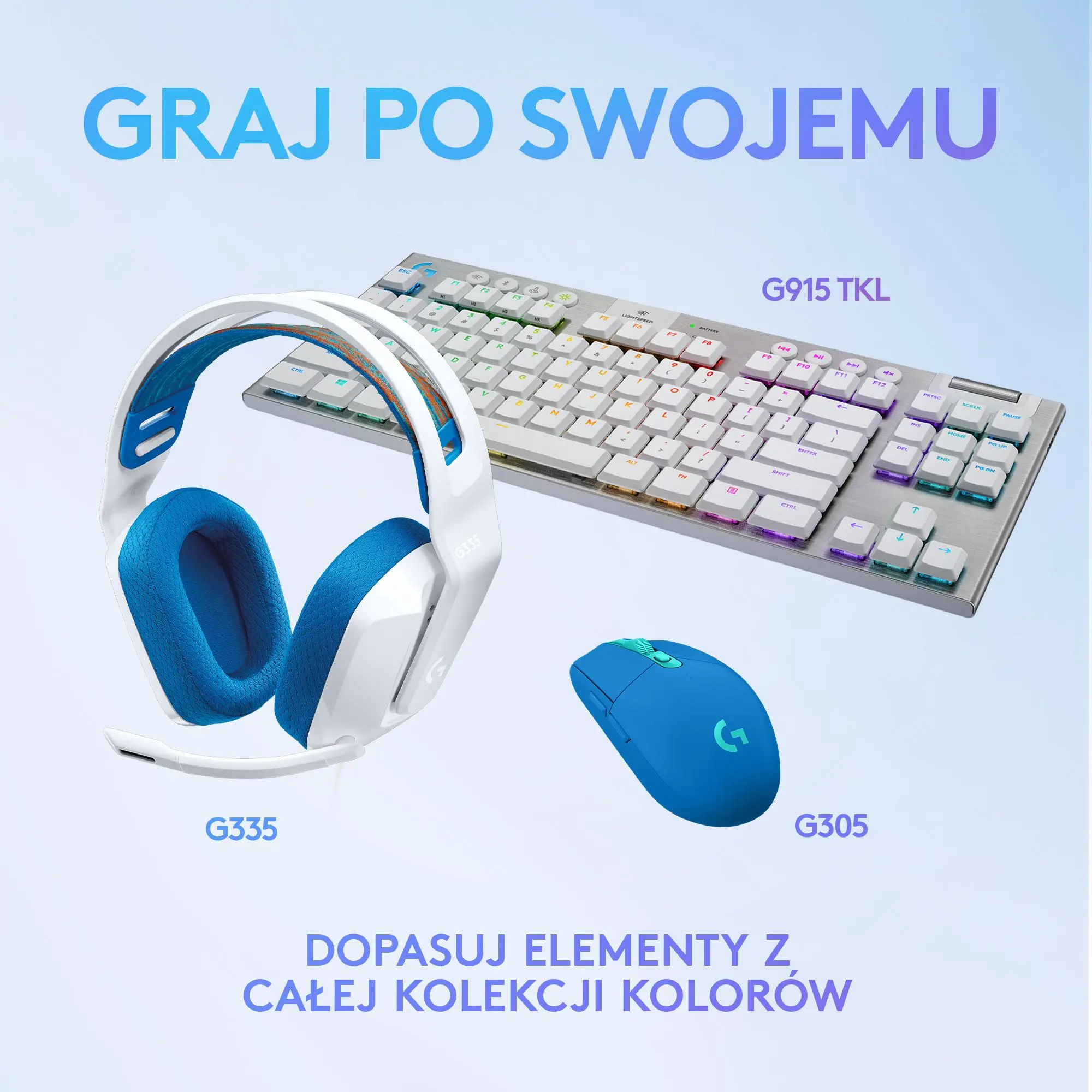 Słuchawki przewodowe z mikrofonem Logitech G335 Nauszne Biały