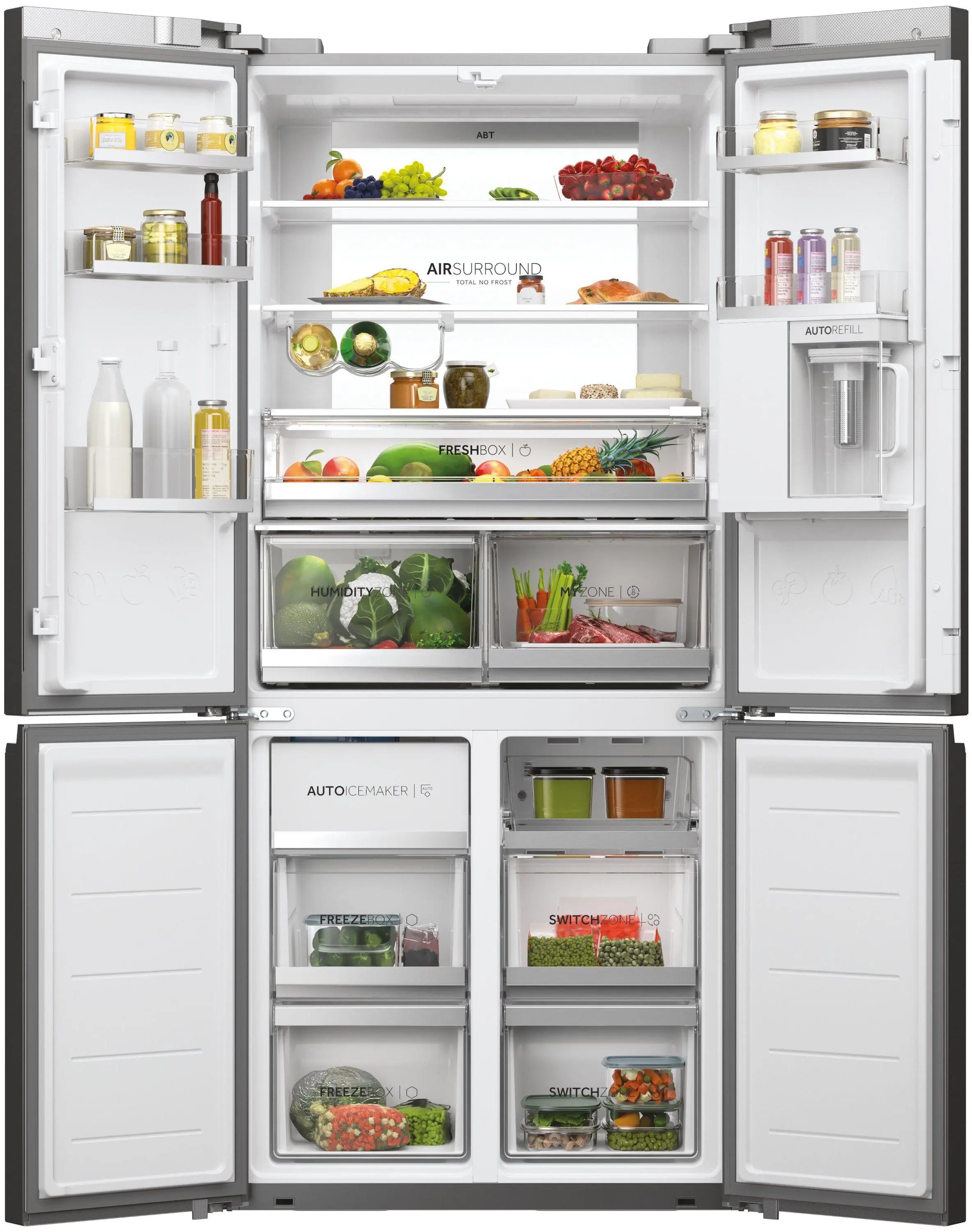 Lodówka Haier Seria 7 HCW7819EHMP Pełny No Frost 192,5cm Dystrybutor wody Zdalne sterowanie Inox