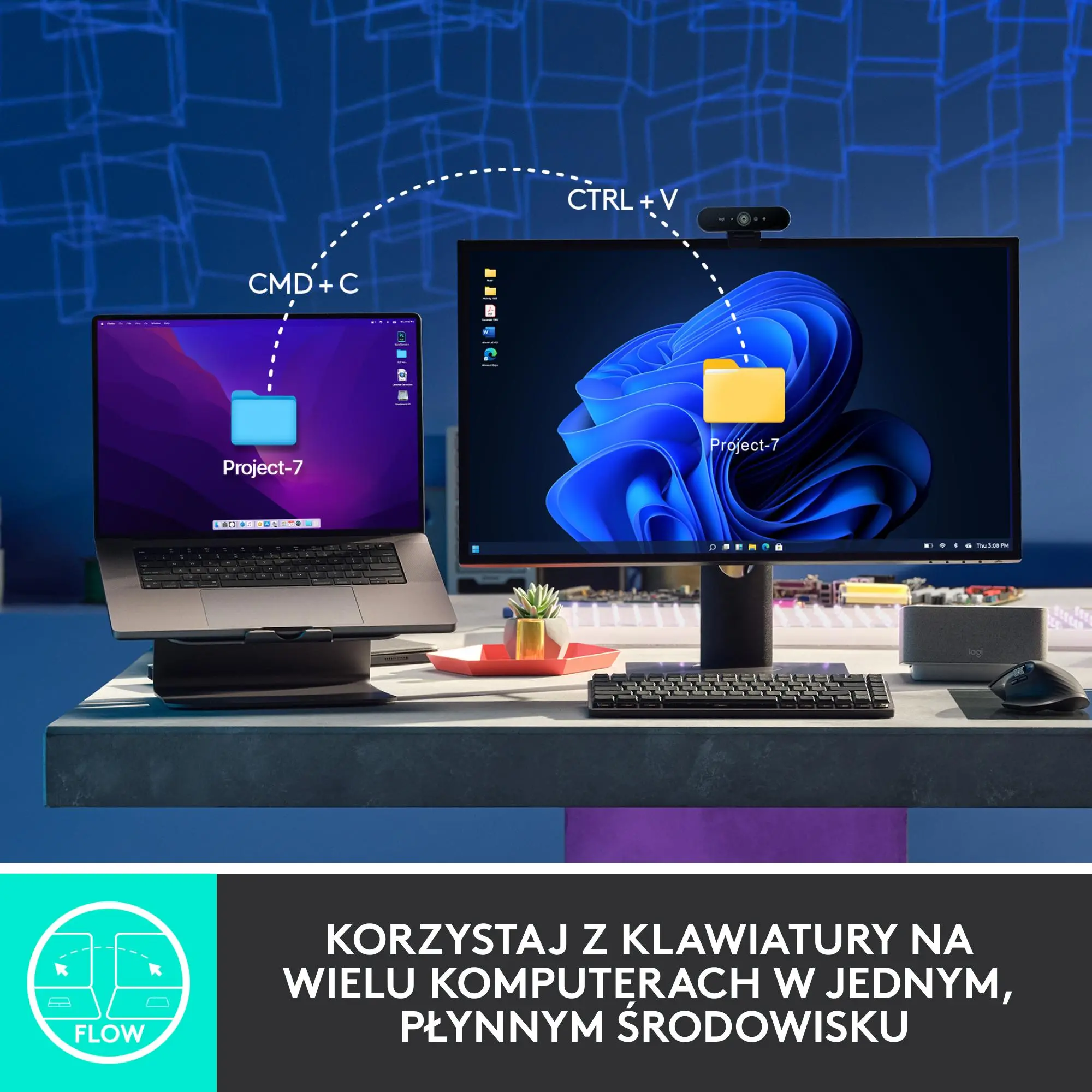 Klawiatura mechaniczna Logitech MX Mechanical Brown Switch Grafitowy