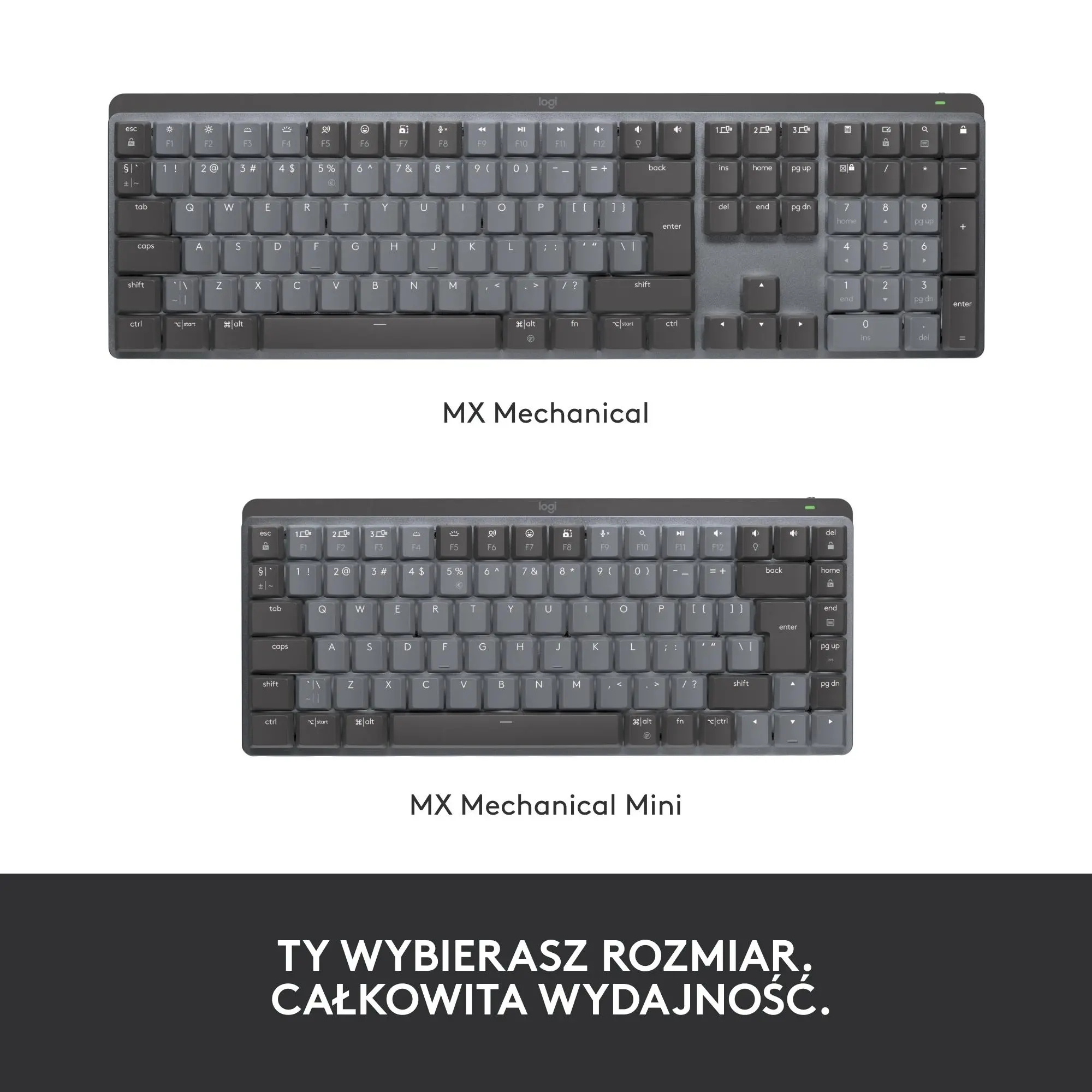 Klawiatura mechaniczna Logitech MX Mechanical Brown Switch Grafitowy
