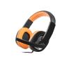 Słuchawki przewodowe z mikrofonem Natec Kingfisher - pomarańczowy + mikrofon