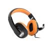 Słuchawki przewodowe z mikrofonem Natec Kingfisher - pomarańczowy + mikrofon