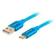 Lanberg USB do USB-C QC 3,0 1m Niebieski