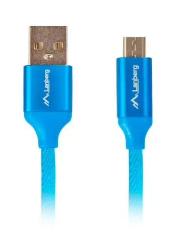 Kabel Lanberg USB do USB-C QC 3,0 0,5m Niebieski