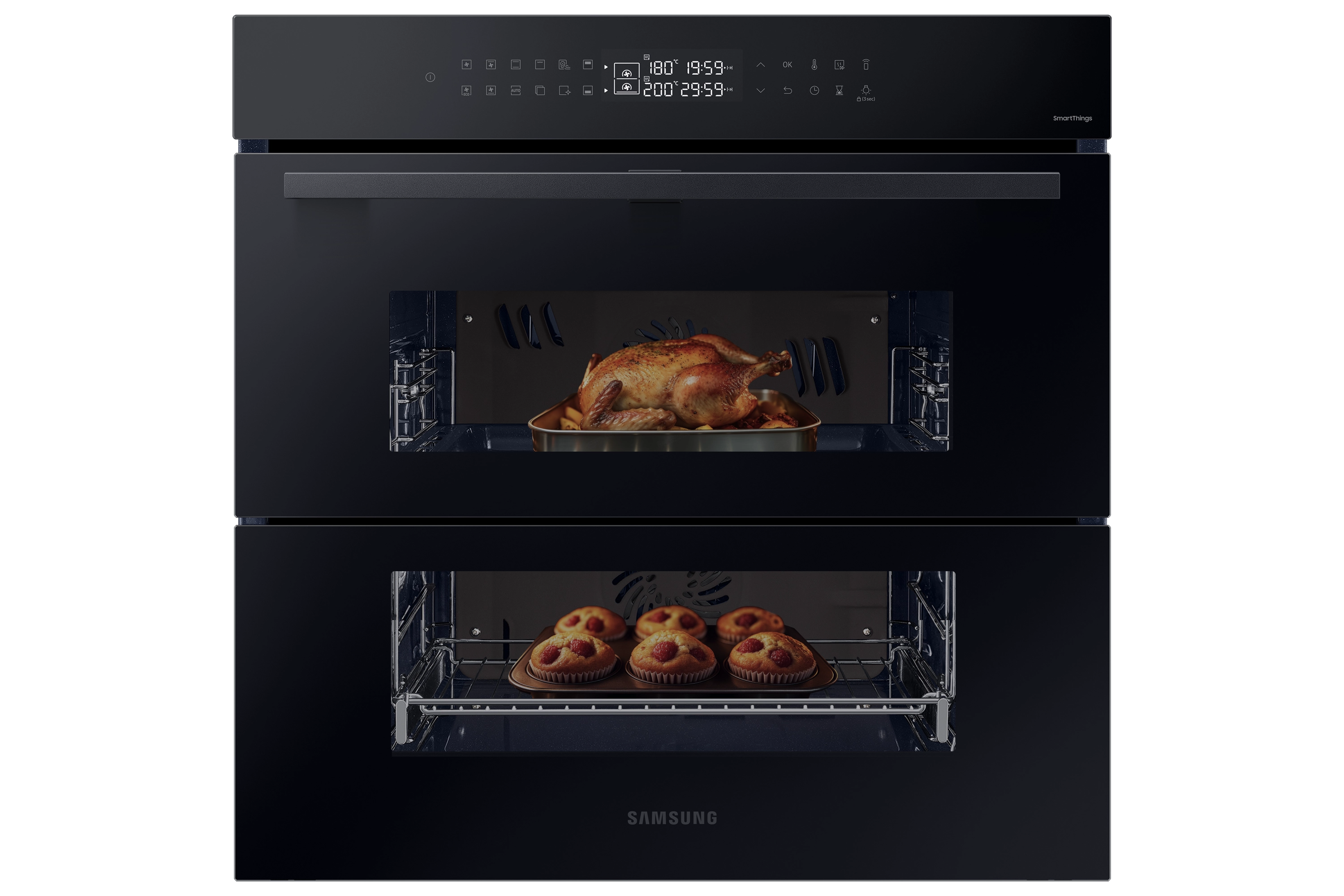 Piekarnik elektryczny Samsung NV7B4325ZAK Dual Cook Flex Termoobieg Zdalne sterowanie Czarny