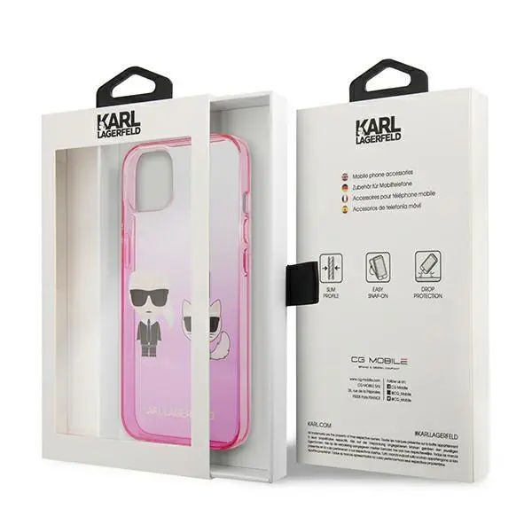 Etui Karl Lagerfeld Gradient Ikonik Karl & Choupette KLHCP13STGKCP do iPhone 13 mini