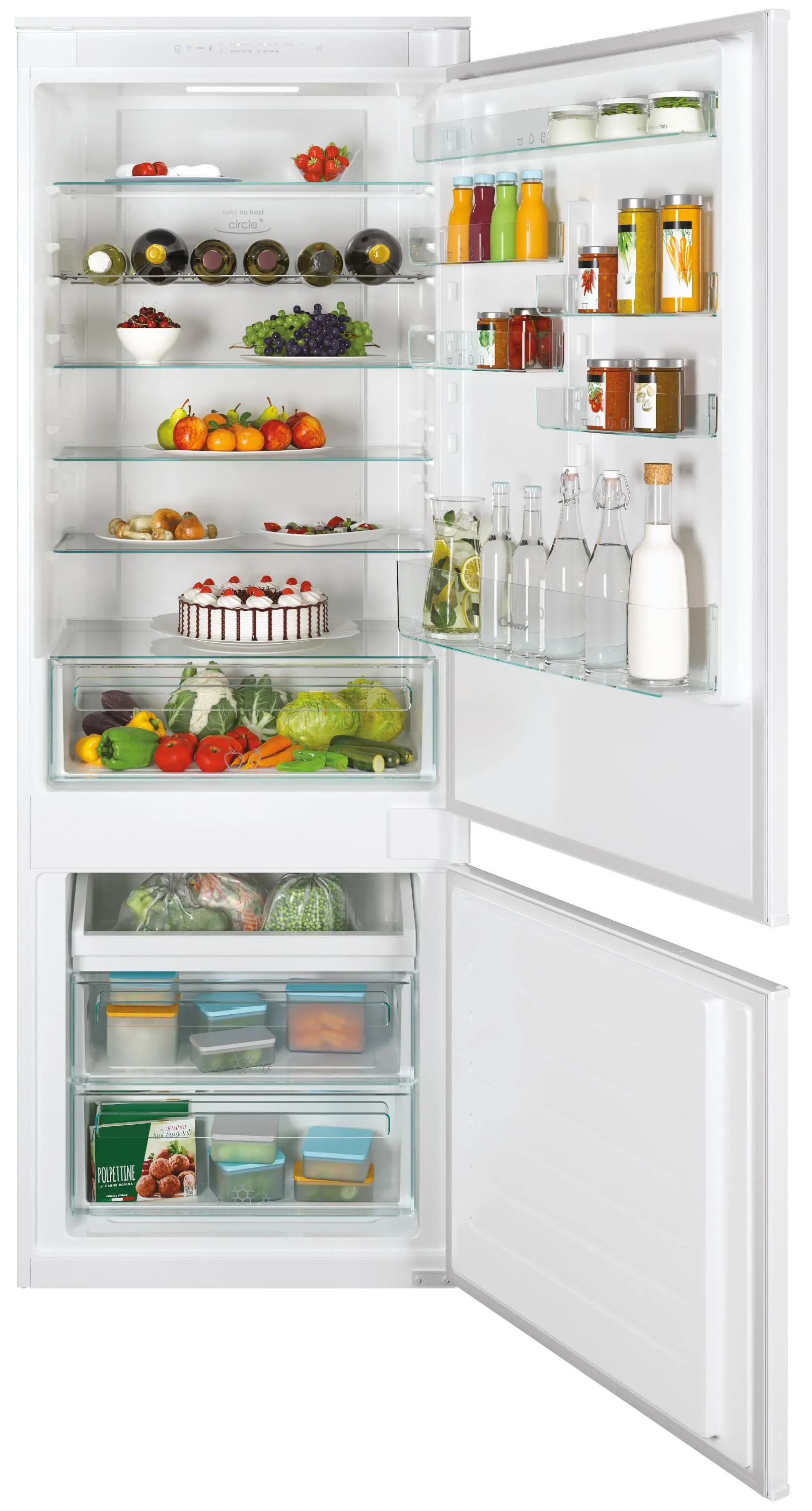 Lodówka Candy Fresco CBT7719FW Pełny No Frost 193,5cm Zdalne sterowanie