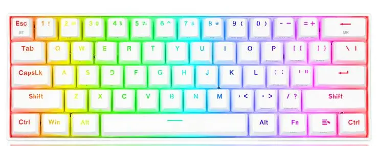 Klawiatura mechaniczna Redragon Draconic PRO K530 Brown Switch  Biały